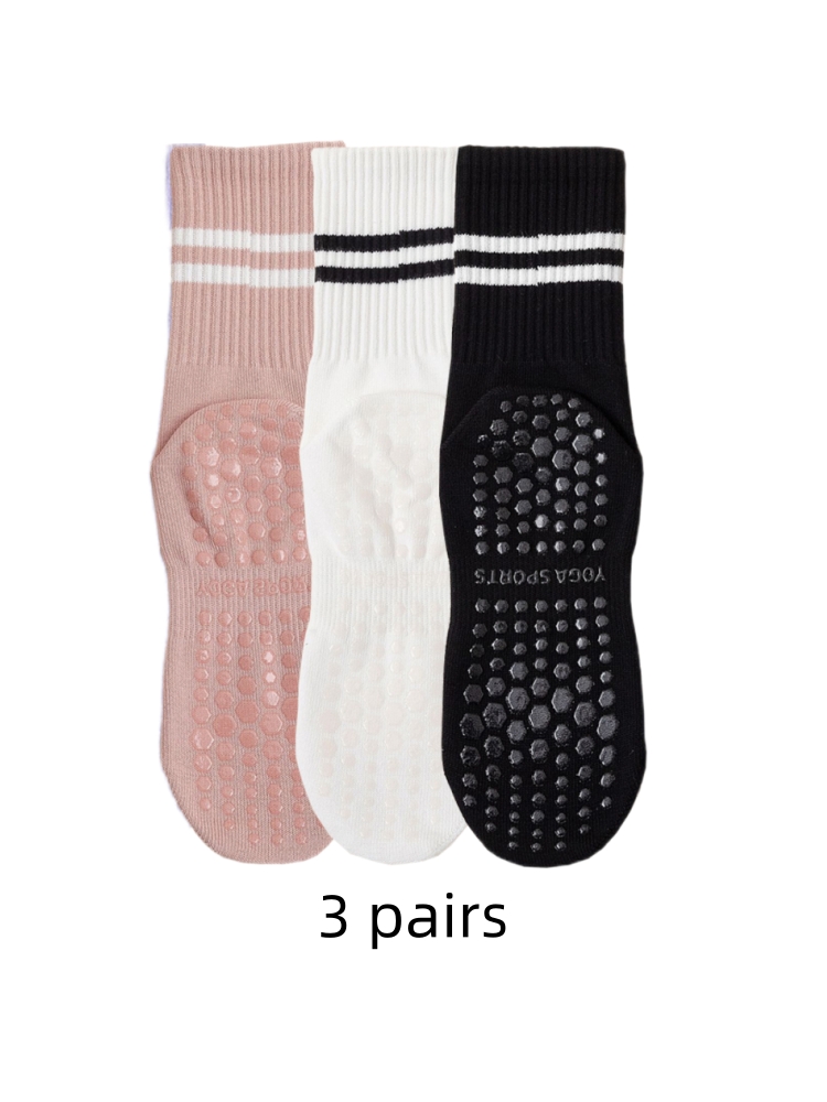 Medias Para Pilates Y Yoga - 3 Paar Yoga-Socken, mittellange Socken, aus