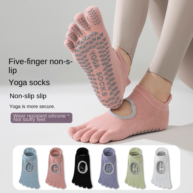 Medias Para Pilates Y Yoga - Damen-Fünf-Finger-Yoga-Socken Professionelle Rutschfeste Indoor-Sport-Tanz-Pilates-Fitness-Socken Exklusiv