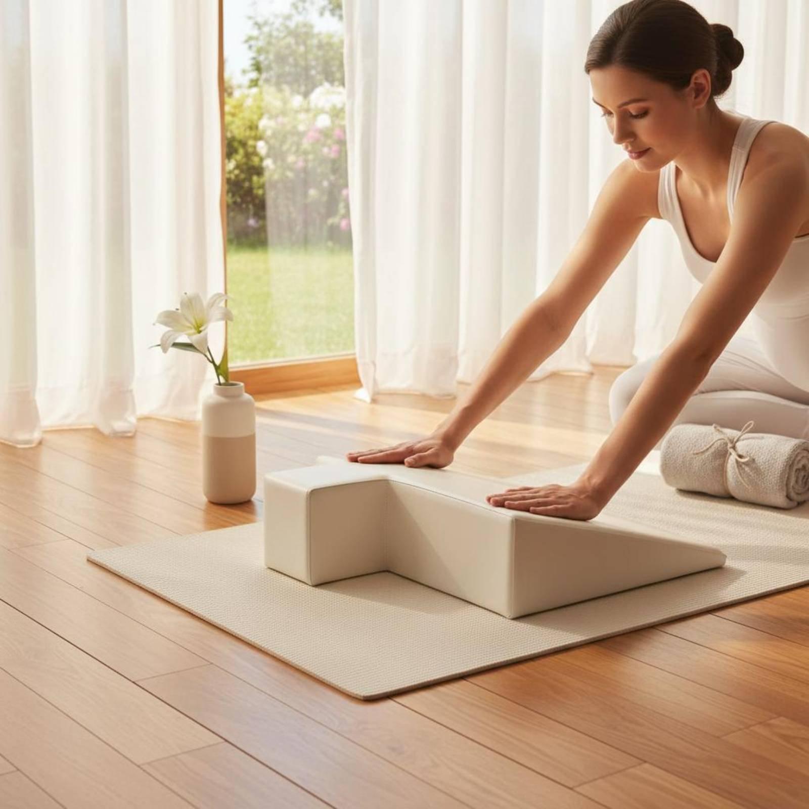 Pilates & Yoga Vida - Schwangerschafts-Stützkissen aus Dichtschaumstoff, Übungskissen, Fitness-Pilates-Zubehör für