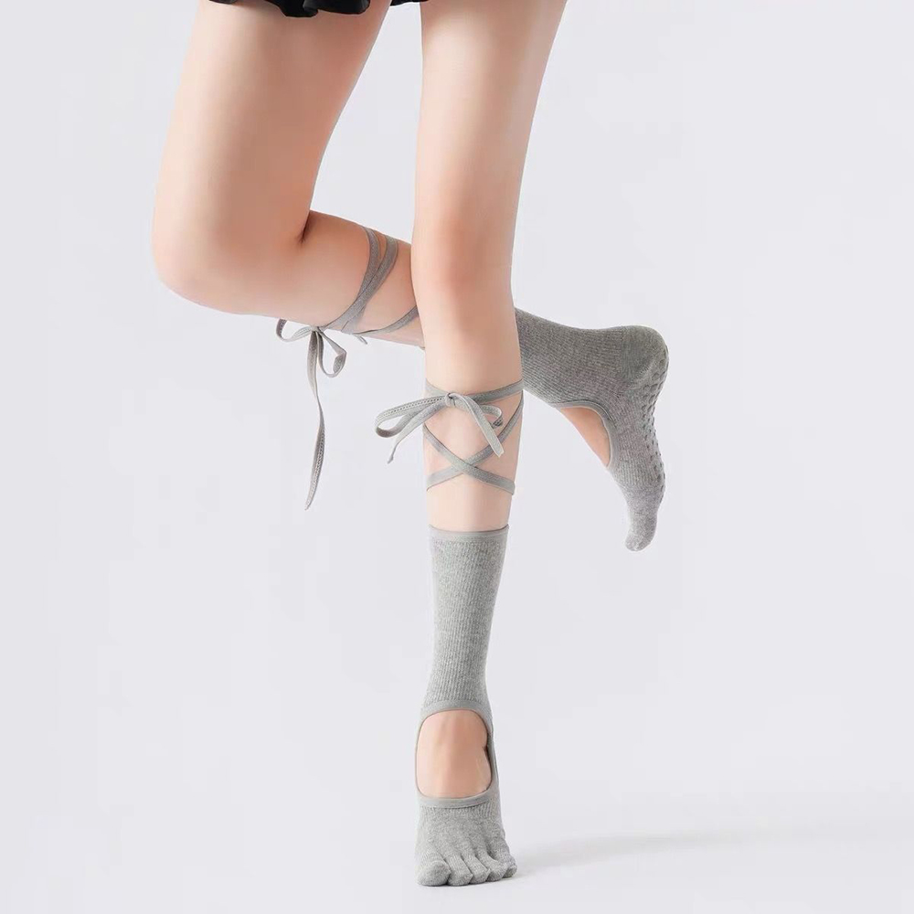 Ballerina-Yoga-Socken mit Schn – Medias Para Pilates Y Yoga Bewertung und Preis